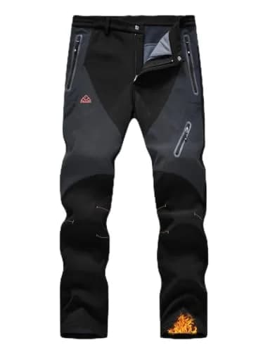YSENTO Men's Snow Pants Fleece Lined Hiking Ski Winter Insulated Utility Work 40 | Water-Resistant & Warm thumbnail 1