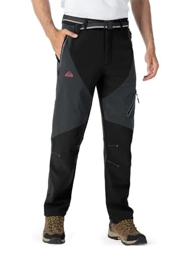 YSENTO Men's Snow Pants Fleece Lined Hiking Ski Winter Insulated Utility Work 40 | Water-Resistant & Warm thumbnail 7