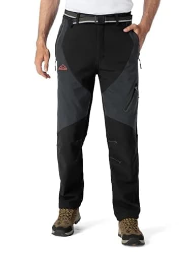 YSENTO Men's Snow Pants Fleece Lined Hiking Ski Winter Insulated Utility Work 40 | Water-Resistant & Warm thumbnail 2