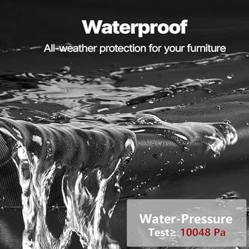 FLYMEI Black Egg Chair Cover 231 cm x 203 cm (91" L x 80" W) | Heavy Duty Waterproof Outdoor Patio Furniture Protector thumbnail 4