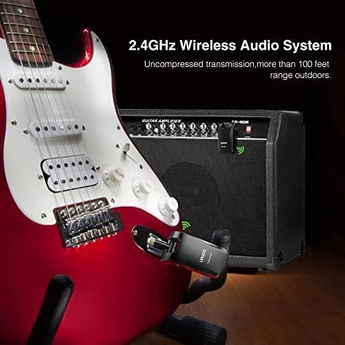 LEKATO WS-60 Wireless Guitar System 2.4GHz Rechargeable Transmitter Receiver | 6 Channels Stereo Mono 1/4” & 1/8” Plugs thumbnail 7