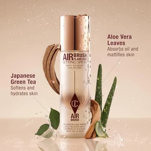 Charlotte Tilbury Airbrush Flawless Setting Spray - Hydrating & Waterproof | 3.38 Fl Oz | All-Day Makeup Lock & Hydration thumbnail 7