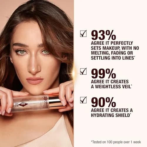 Charlotte Tilbury Airbrush Flawless Setting Spray - Hydrating & Waterproof | 3.38 Fl Oz | All-Day Makeup Lock & Hydration thumbnail 3