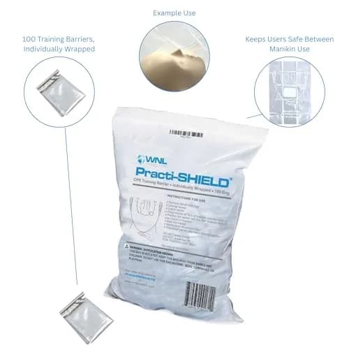 WNL Products WL3100IW CPR Manikin Shields, 100 Individually Wrapped thumbnail 2