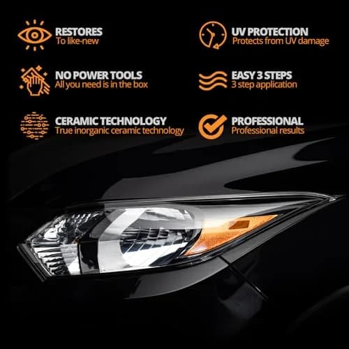 CERAKOTE Ceramic Headlight Restoration Detailer Pack 20 Ceramic Wipes | Restores Clarity & Protects Headlights thumbnail 4
