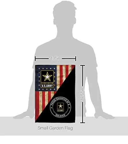 POYOMUK US Military U.S. Army Proud Daughter of A Soldier Flag 12" x 18.5" | Double-Sided Garden Banner thumbnail 2