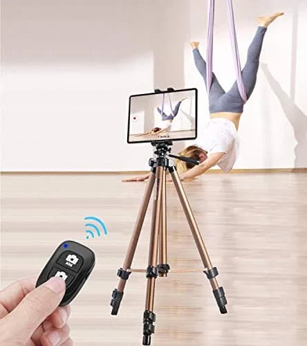 Peastrex Universal Tablet Tripod Mount Adapter with Bluetooth Remote | Fits 3.5-13.5in Devices thumbnail 8