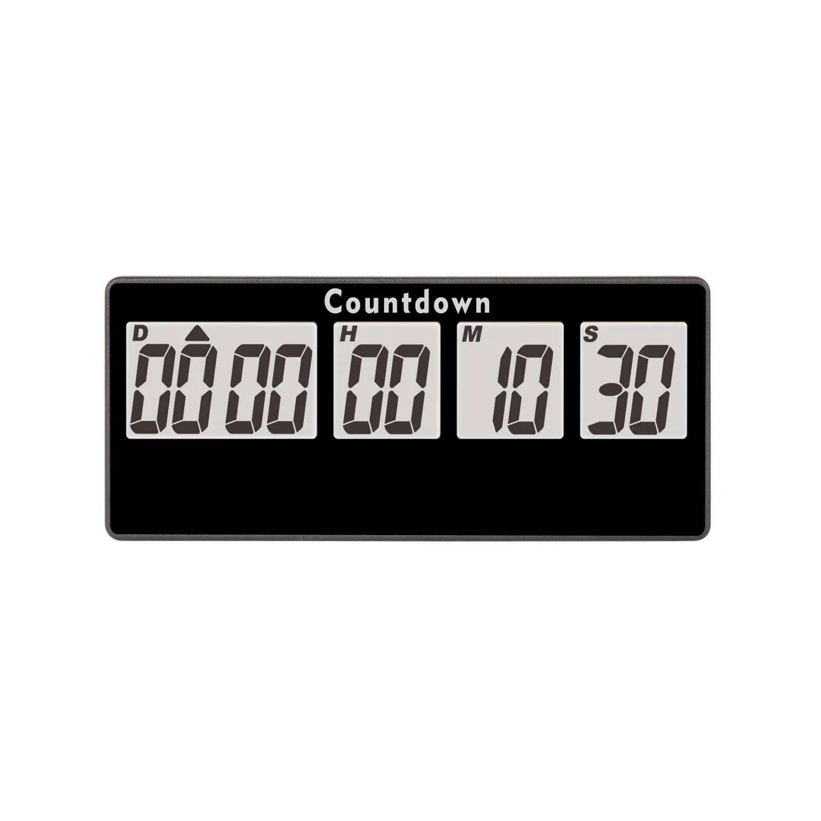 Jayron Digital Countdown Timer 9999 Days, 120 Hours, 59 Minutes, 59 Seconds | Black LCD Display with Magnet - main product image