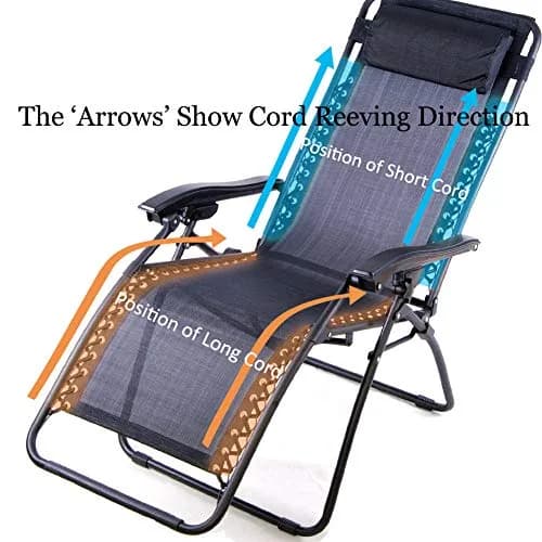 Bealuffe Replacement Recliner Cords 2.2m (86.6") & 1.4m (55") | Universal Fit for Zero Gravity Chairs thumbnail 5