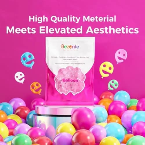 Bezente Silver Metallic Chrome Latex Round Helium Balloons 100 Pack 12 inch | Premium Quality Party Balloons thumbnail 7