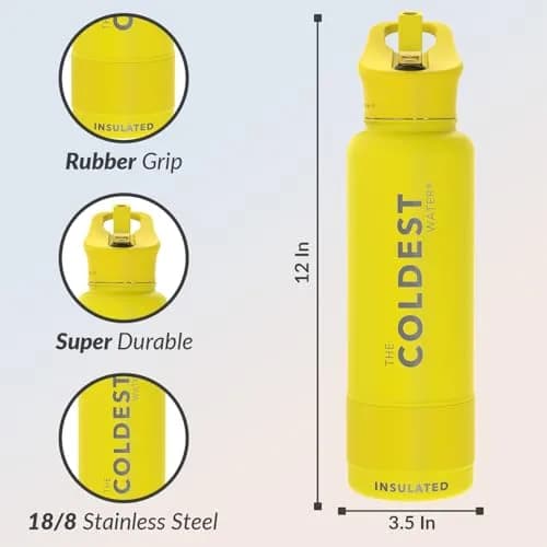 The Coldest Water Insulated Water Bottle with Straw Lid 40 oz (1183ml) | Keeps Drinks Cold 36 Hrs, Hot 13 Hrs thumbnail 7