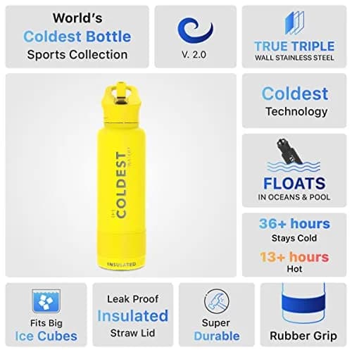 The Coldest Water Insulated Water Bottle with Straw Lid 40 oz (1183ml) | Keeps Drinks Cold 36 Hrs, Hot 13 Hrs thumbnail 8