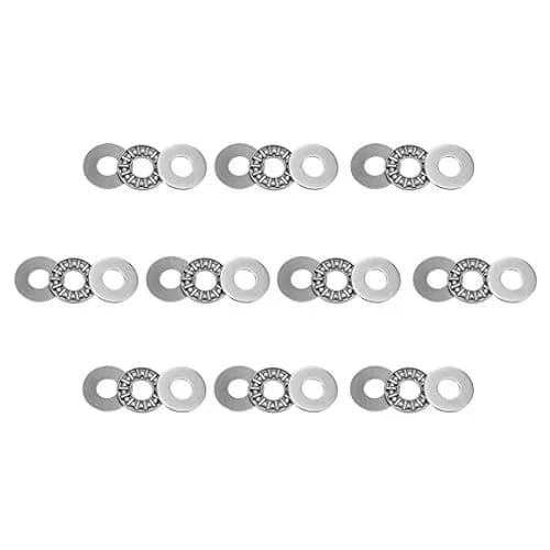 uxcell AXK1024 Thrust Needle Roller Bearings with Washers 10mm Bore 24mm OD 2mm Width 10pcs | High Load Capacity for Compact Spaces thumbnail 1