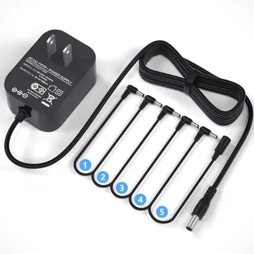 WUKUR 9V Guitar Pedal Power Supply 1A Tip Negative | Noise-Filtered, ETL Listed thumbnail 1