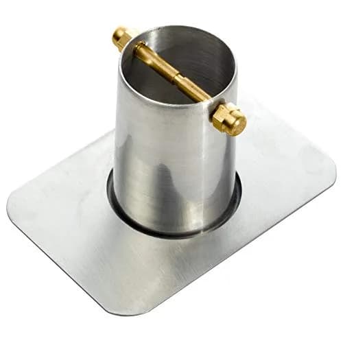 Monarch Rain Chains Aluminum Mill Finish Gutter Adapter with Brass Bolt | 5 x 3.5 x 3 inches thumbnail 2