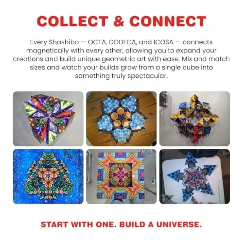 Shashibo DODECA Magnetic Puzzle Cube Confetti 6cm (2.3in) | STEM/STEAM Educational Toy for Kids & Adults thumbnail 5