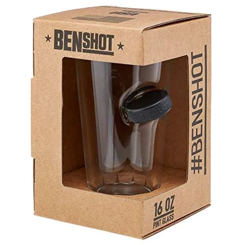 BenShot Hockey Puck Pint Glass - 16oz | Made in the USA thumbnail 2