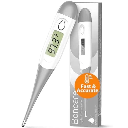 Boncare Digital Thermometer for Adults, Kids & Babies, Gray | Accurate & Fast 10-Second Reading thumbnail 1