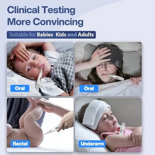 Boncare Digital Thermometer for Adults, Kids & Babies, Gray | Accurate & Fast 10-Second Reading thumbnail 4