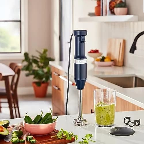 KitchenAid Variable Speed Corded Hand Blender KHBV53 Ink Blue 180W (0.26 L) | Blends Smoothies, Soups, Sauces thumbnail 4