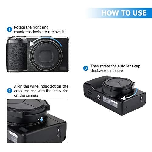 JJC Auto Lens Cap for Ricoh GR III GR III HDF, 56mm (2.2 inches) Diameter | Protects Lens from Dust, Moisture & Scratches thumbnail 6