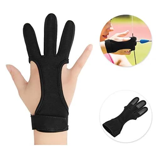 Coolrunner Archery Glove Three Finger Leather Right Hand Small | Protects Fingers from Bowstring thumbnail 4