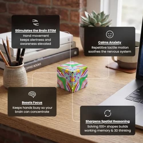 Shashibo DODECA Magnetic Puzzle Cube Elements 6.4cm (2.5in) | STEM Educational Toy for Kids & Adults thumbnail 2