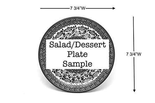 Polish Pottery Plate - Salad/Dessert (7 3/4") - Maple Harvest | Handmade Polish Stoneware thumbnail 3