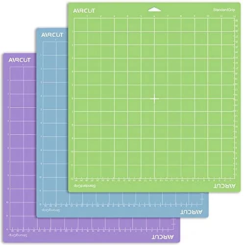 AIRCUT 3-Pack 12x12 Inch Cutting Mats for Cricut Maker & Explore Series | Standard, Light & Strong Grip Variety thumbnail 1
