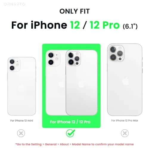 ORNARTO for iPhone 12/12 Pro Case, Slim Liquid Silicone, Olive Green | Snug Fit & Easy to Clean thumbnail 2