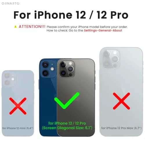 ORNARTO for iPhone 12/12 Pro Case, Slim Liquid Silicone, Cyprus Green | Snug Fit & Easy to Clean thumbnail 2