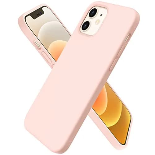 ORNARTO for iPhone 12/12 Pro Case, Slim Liquid Silicone, Pink | Snug Fit & Easy to Clean thumbnail 1