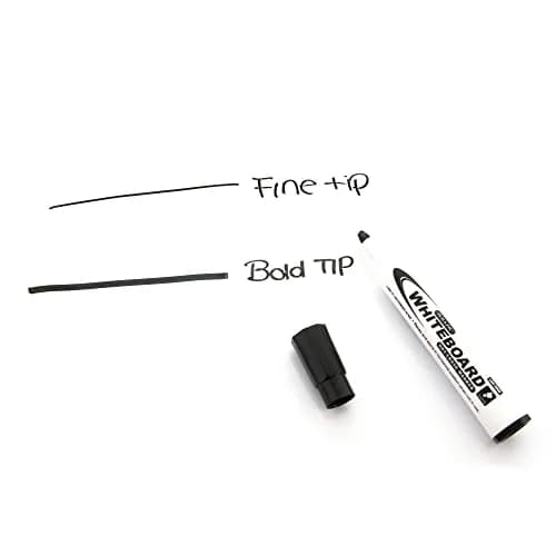 BAZIC PRODUCTS Black Chisel Tip Dry Erase Markers, 6 Count (2 x 3-Pack) | Low-Odor Ink for Whiteboards & Glass thumbnail 5