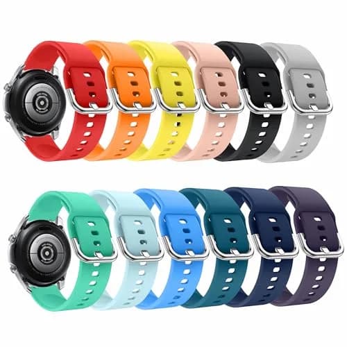 Five Star Online 22mm Smart Watch Bands Compatible with Samsung Galaxy Watch 3 45mm & Gear S3, Soft Silicone Sport Strap, Large Size (165-216mm Wrist) thumbnail 1