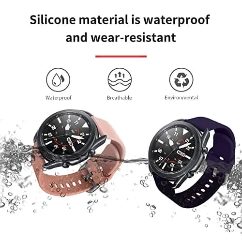 Five Star Online 22mm Smart Watch Bands Compatible with Samsung Galaxy Watch 3 45mm & Gear S3, Soft Silicone Sport Strap, Large Size (165-216mm Wrist) thumbnail 9