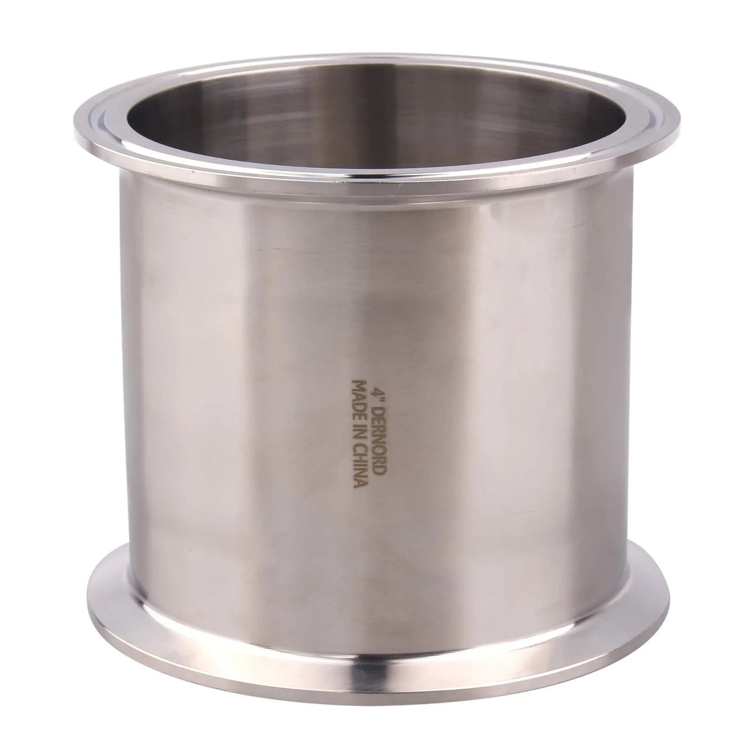 DERNORD Sanitary Spool Tube 12 Inch Stainless Steel Seamless with Clamp Ends | 4" Tri Clamp Flange — 4 in