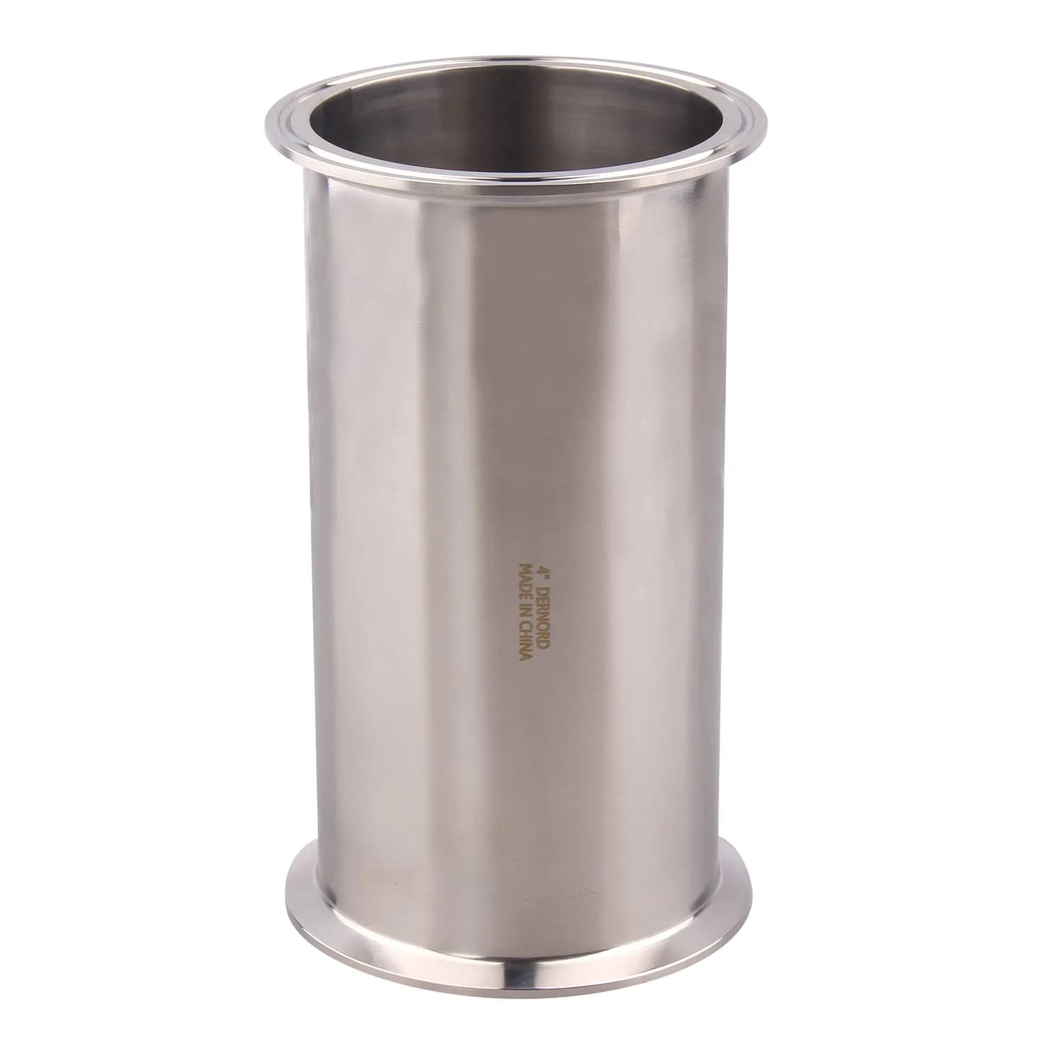 DERNORD Sanitary Spool Tube 12 Inch Stainless Steel Seamless with Clamp Ends | 4" Tri Clamp Flange — 8 Inch