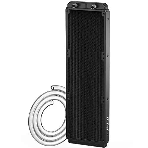 DIYhz 360mm Aluminum Water Cooling Radiator (39.5cm x 12cm x 3cm) | 12-Pipe Heat Exchanger for CPU PC Laser Water Cool System thumbnail 1