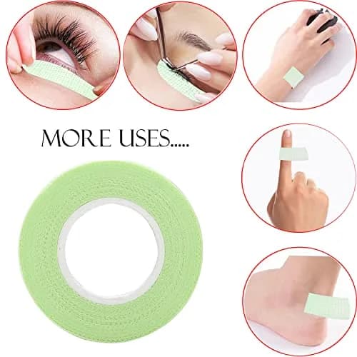 JASSINS Green Adhesive Tape 6 Rolls | Breathable & Skin-Friendly for Eyelash Extensions thumbnail 3