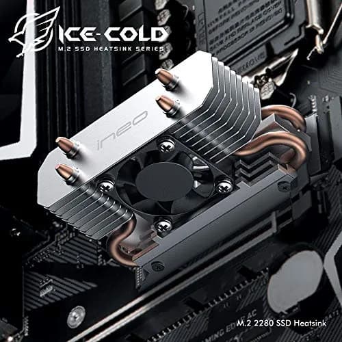 ineo M.2 2280 PCIe 5 SSD Rocket Heatsink with Cooling Fan M3 | High-Speed NVMe SSD Cooling for Desktops thumbnail 8