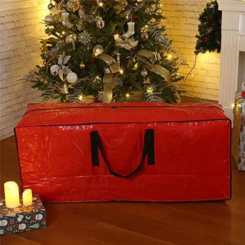 Sattiyrch Christmas Tree Storage Bag 2 Pack 90cm (35.4in) Red | Protects Up to 7.5ft Disassembled Trees thumbnail 3
