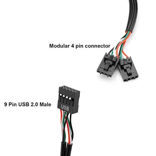 skineat USB 2.0 Splitter 1 to 4 Female Motherboard Hub | 30cm Cable thumbnail 4