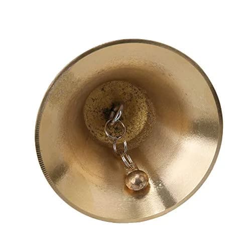 TDOCK Super Loud Solid Brass Hand Call Bell with Wooden Handle | 8 cm (3.15 inch) thumbnail 3