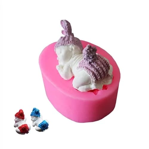 XLZSP 3D Cute Sleeping Baby Silicone Fondant Mold 124g (4.4oz) | DIY Cake Decorating Supplies for Mousse, Chocolate, Pudding thumbnail 6