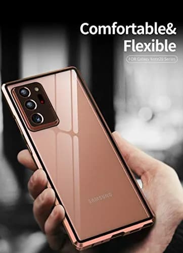 KMXDD Anti-Peeping Galaxy Note 20 Ultra 360° Full Body Case | Magnetic Privacy Cover with Tempered Glass (Black) thumbnail 6