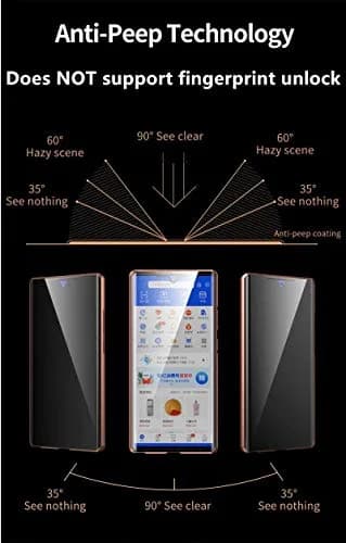 KMXDD Anti-Peeping Galaxy Note 20 Ultra 360° Full Body Case | Magnetic Privacy Cover with Tempered Glass (Black) thumbnail 2