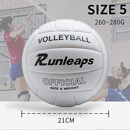 Runleaps Official Size 5 Volleyball 281 g (9.5 oz) | Indoor Outdoor Waterproof PU Leather thumbnail 4