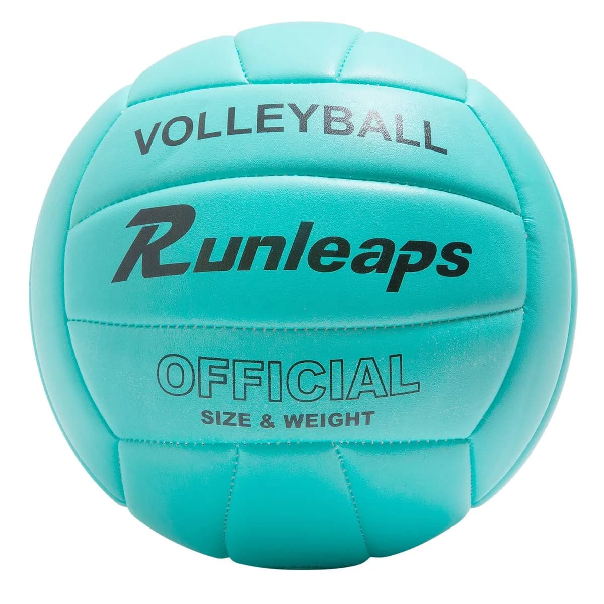Runleaps Official Size 5 Volleyball 20.8 cm (8.2 in) | Indoor Outdoor PU Leather — Blue