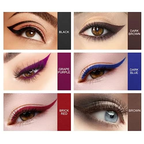 Ownest 14 Colors Eyeliner Pen Set | Pearl Metallic Glitter Eye Liner for Women, Waterline Pencil with Sharpener thumbnail 7