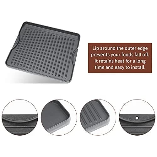 Uniflasy Reversible Cast Iron Griddle 14" x 16" | Fits Camp Chef Stoves & More thumbnail 5